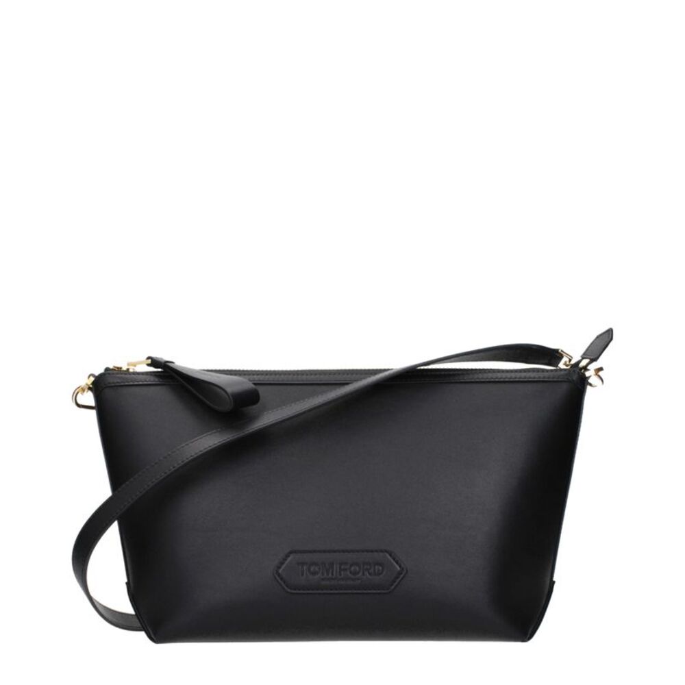 Tom Ford Black Leather Crossbody Men's Bag